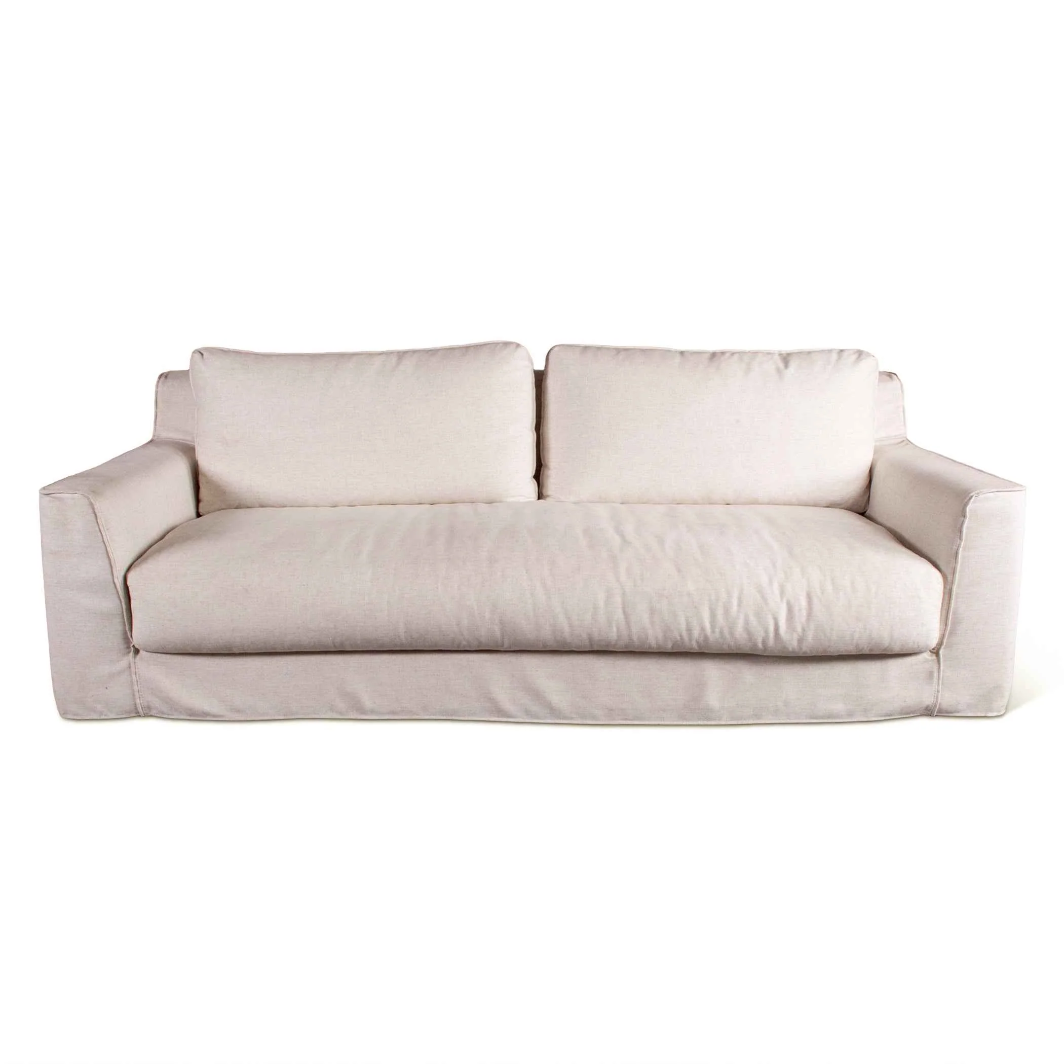 Gatsby Palladium Sofa in White Linen Slipcover - Image 2