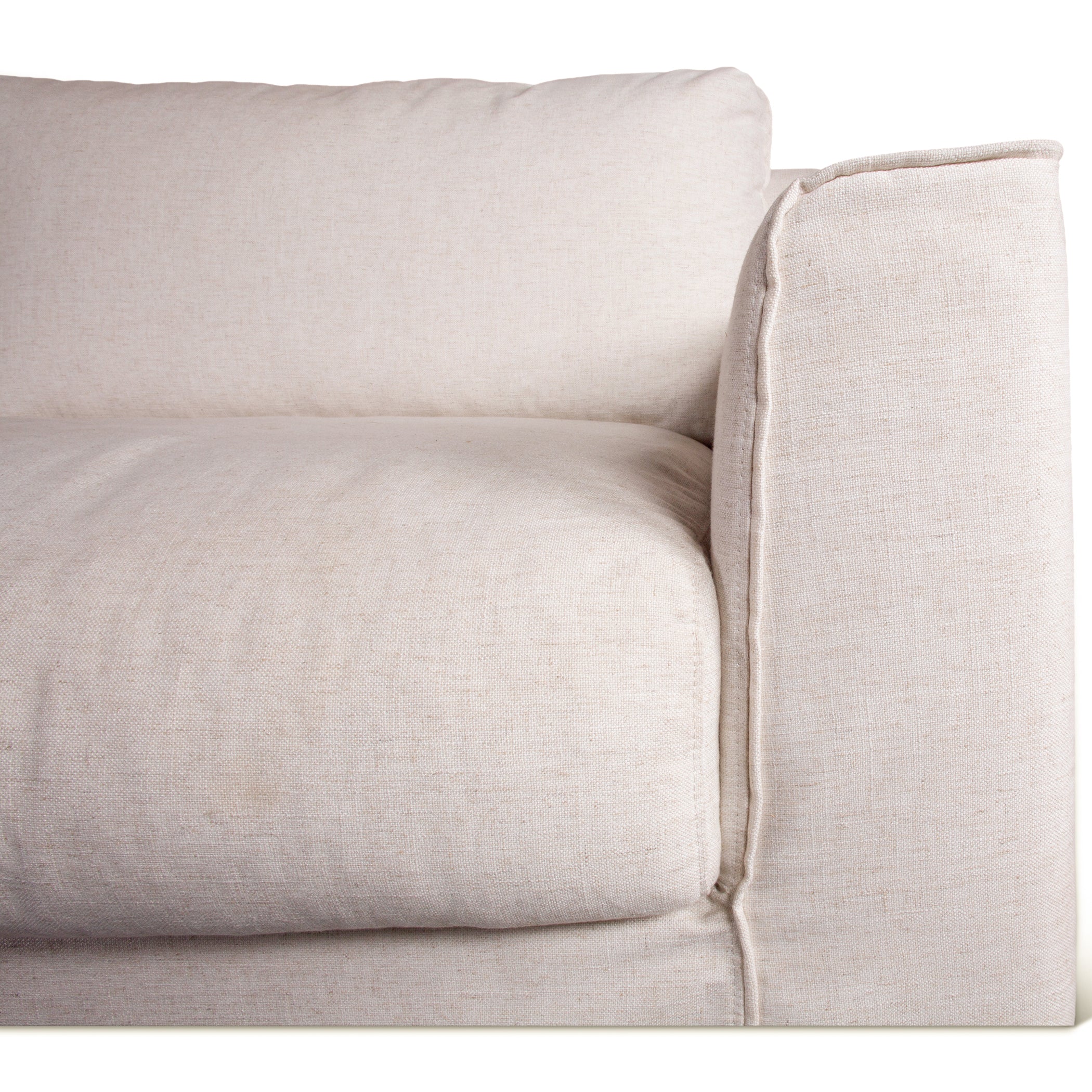 Gatsby Palladium Sofa in White Linen Slipcover - Image 5