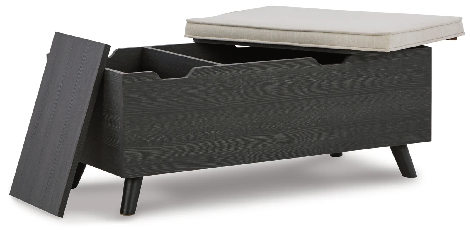 Yarlow Linen/Gray Storage Bench - Image 3