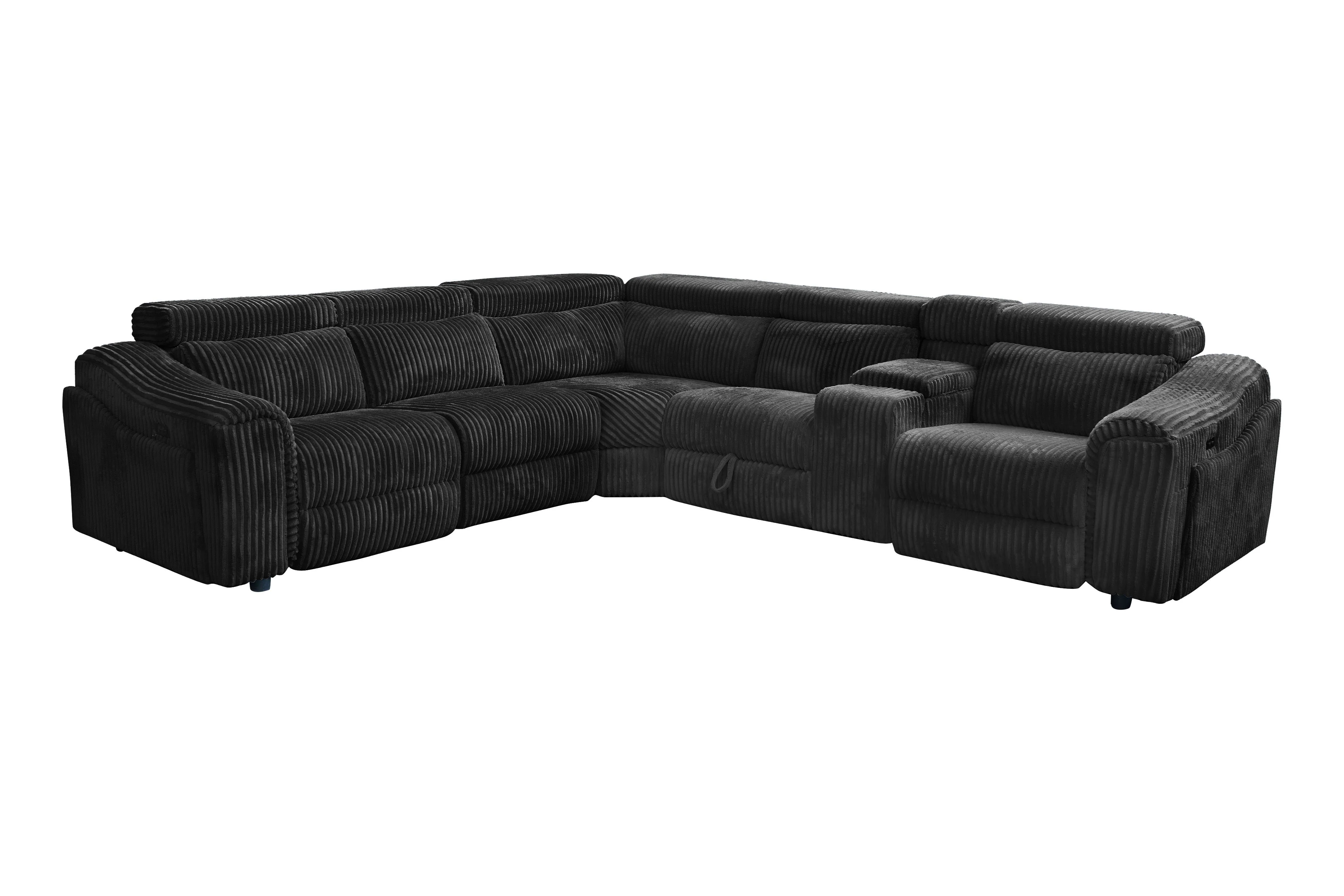 Yash Black 6-Piece Power Reclining Sectional - Image 13
