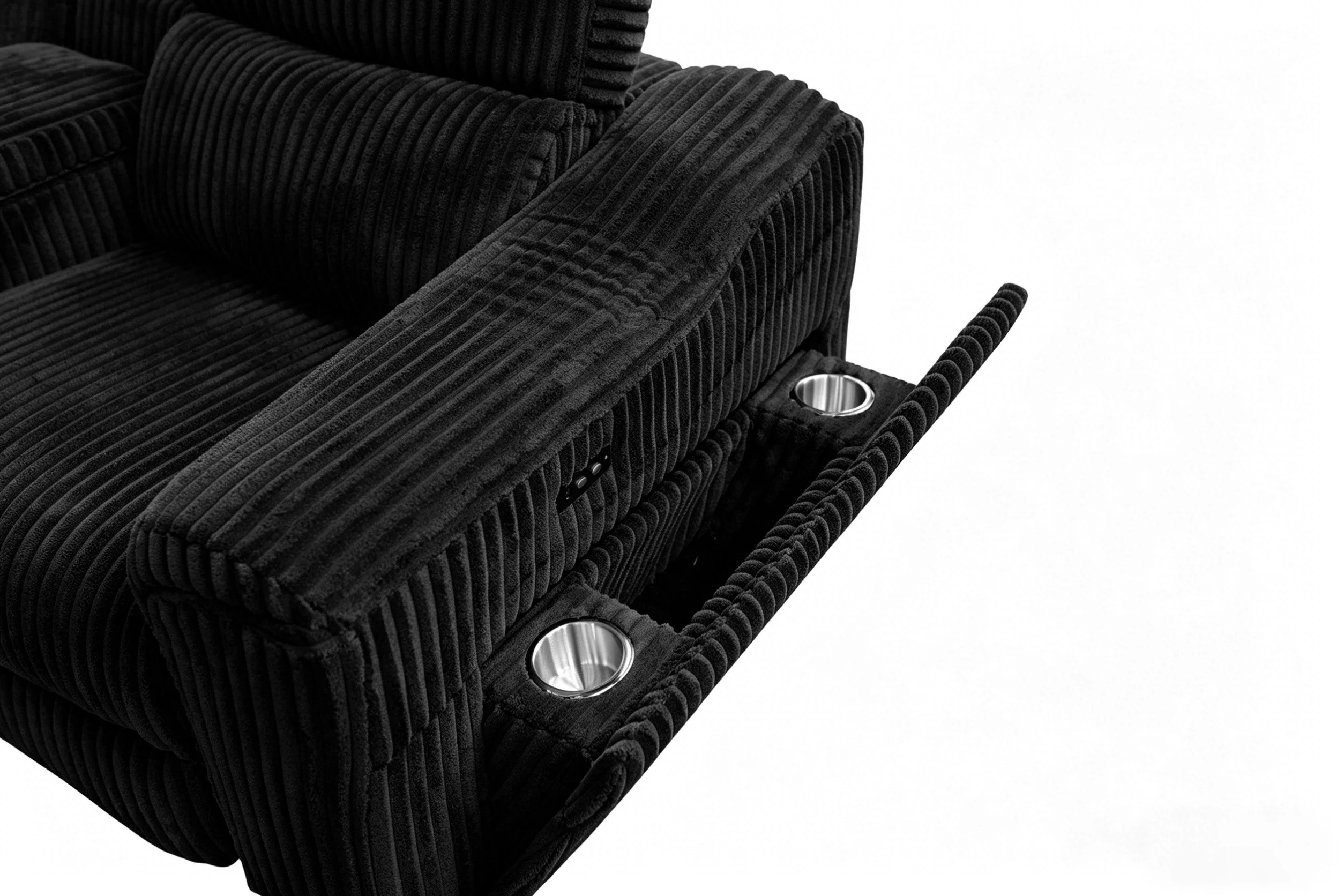 Yash Black 6-Piece Power Reclining Sectional - Image 6
