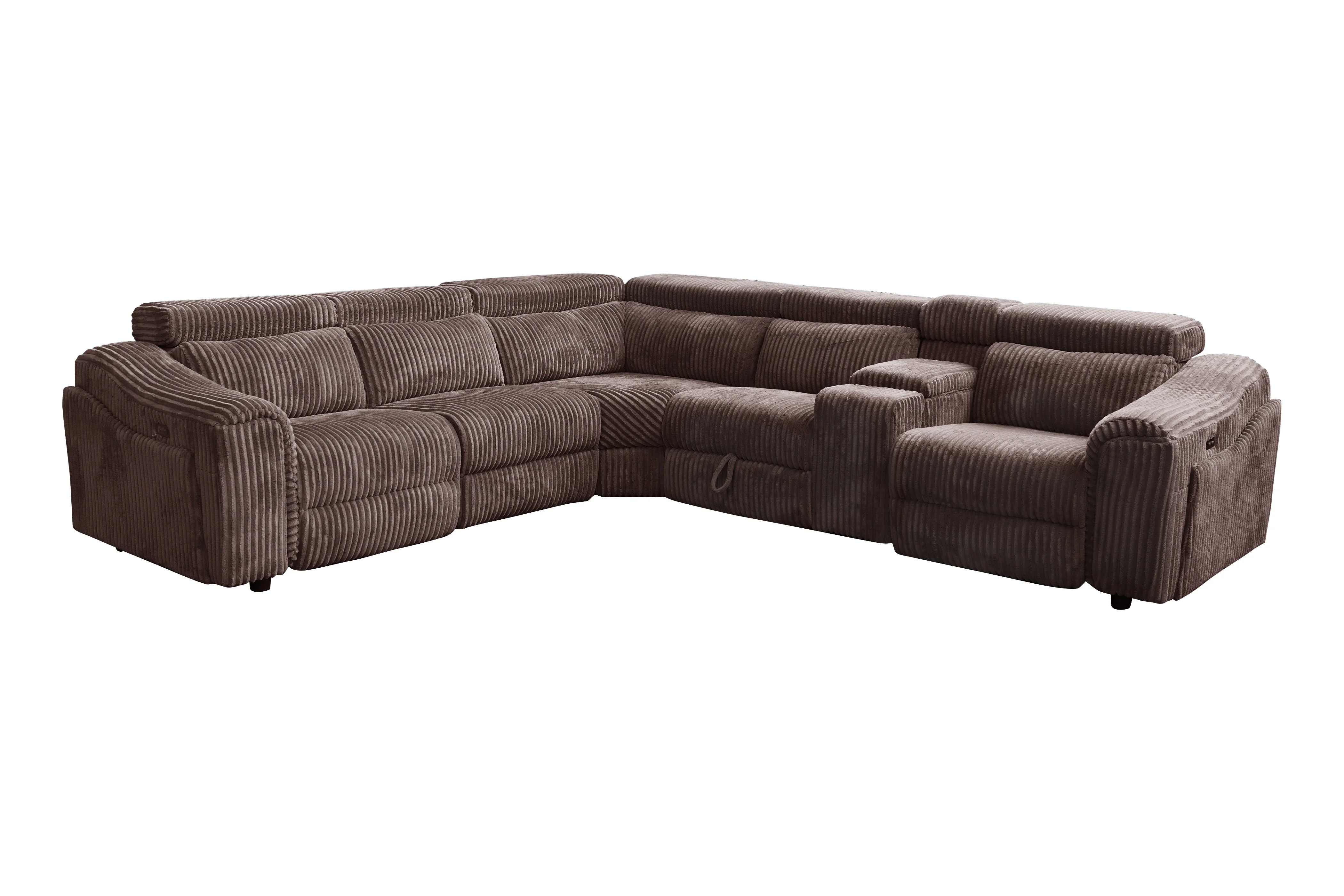 Yash Brown 6-Piece Power Reclining Sectional - Image 21