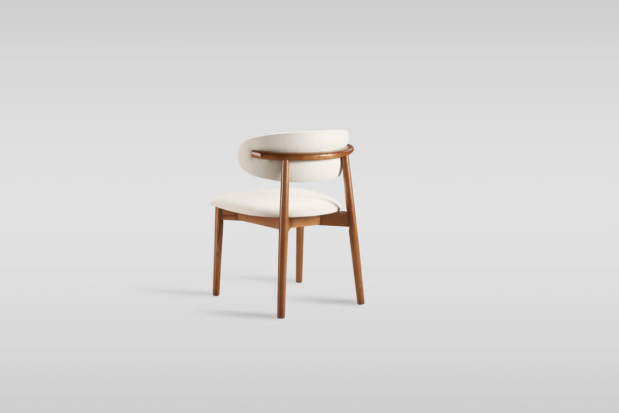Yomi Beige/Walnut Dining Chair - Image 2