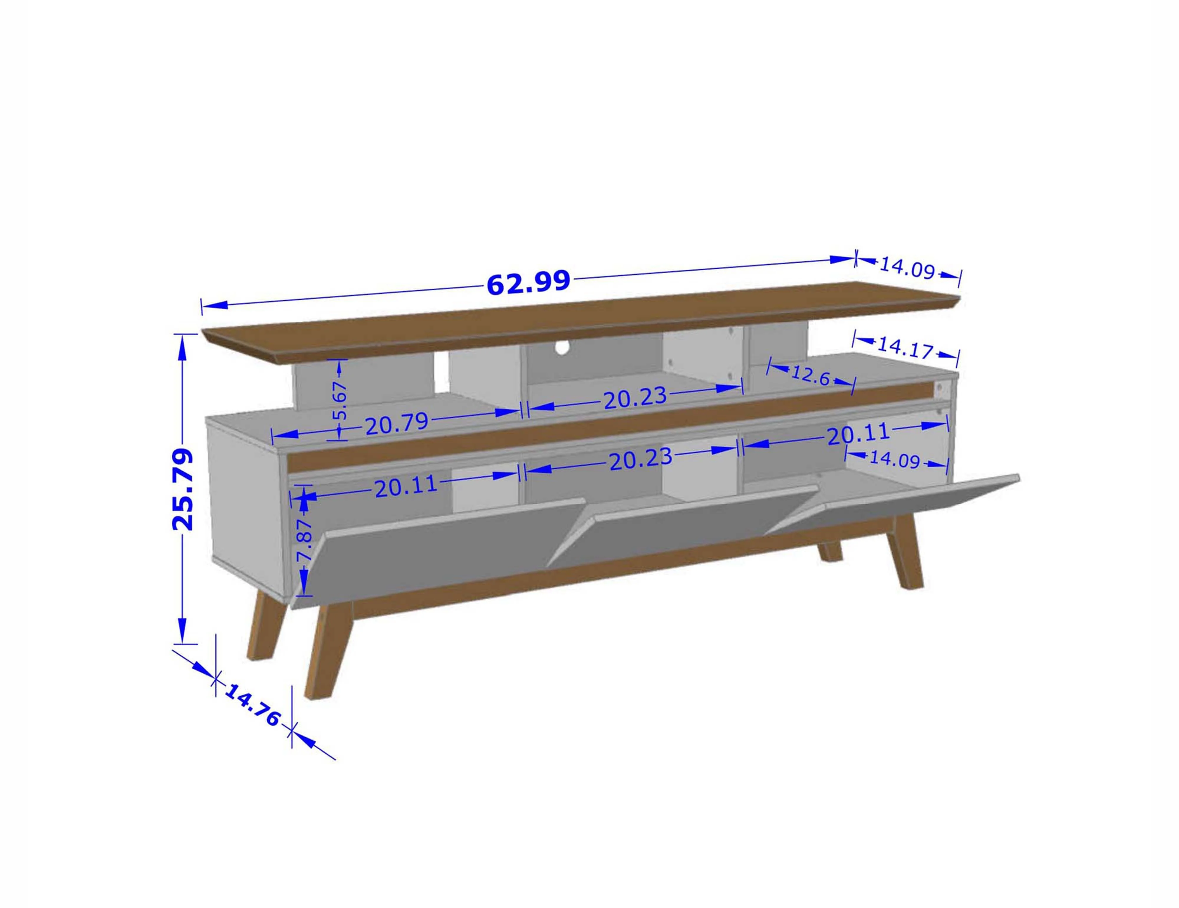 Yonkers 62.99 TV Stand in Rustic Brown - Image 3