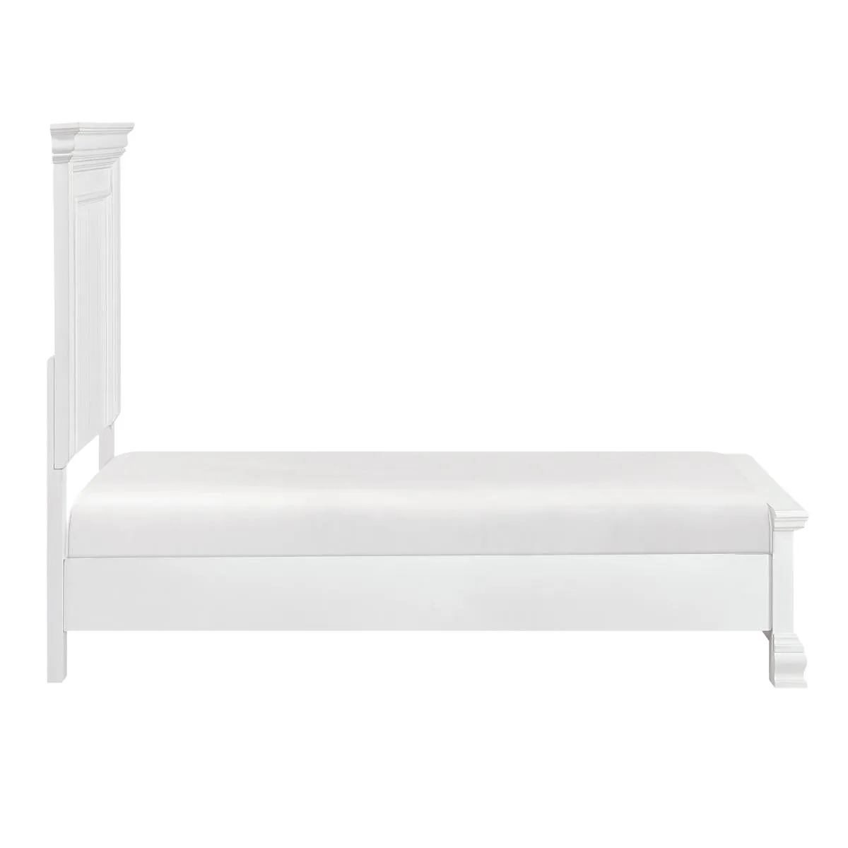 York White Twin Panel Bed - Image 4