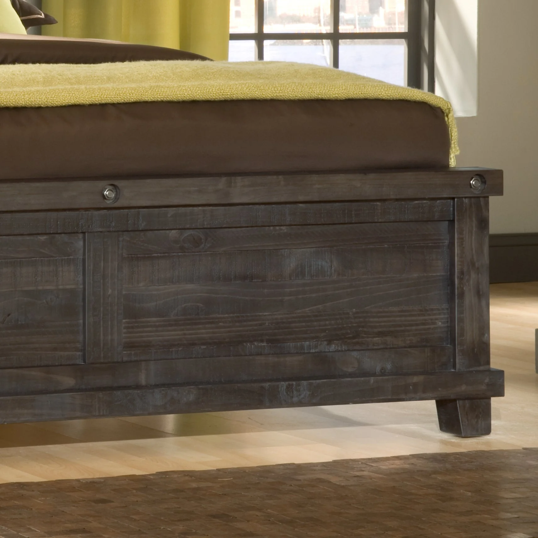 Yosemite Solid Wood Full Panel Bed in Cafe - Image 3