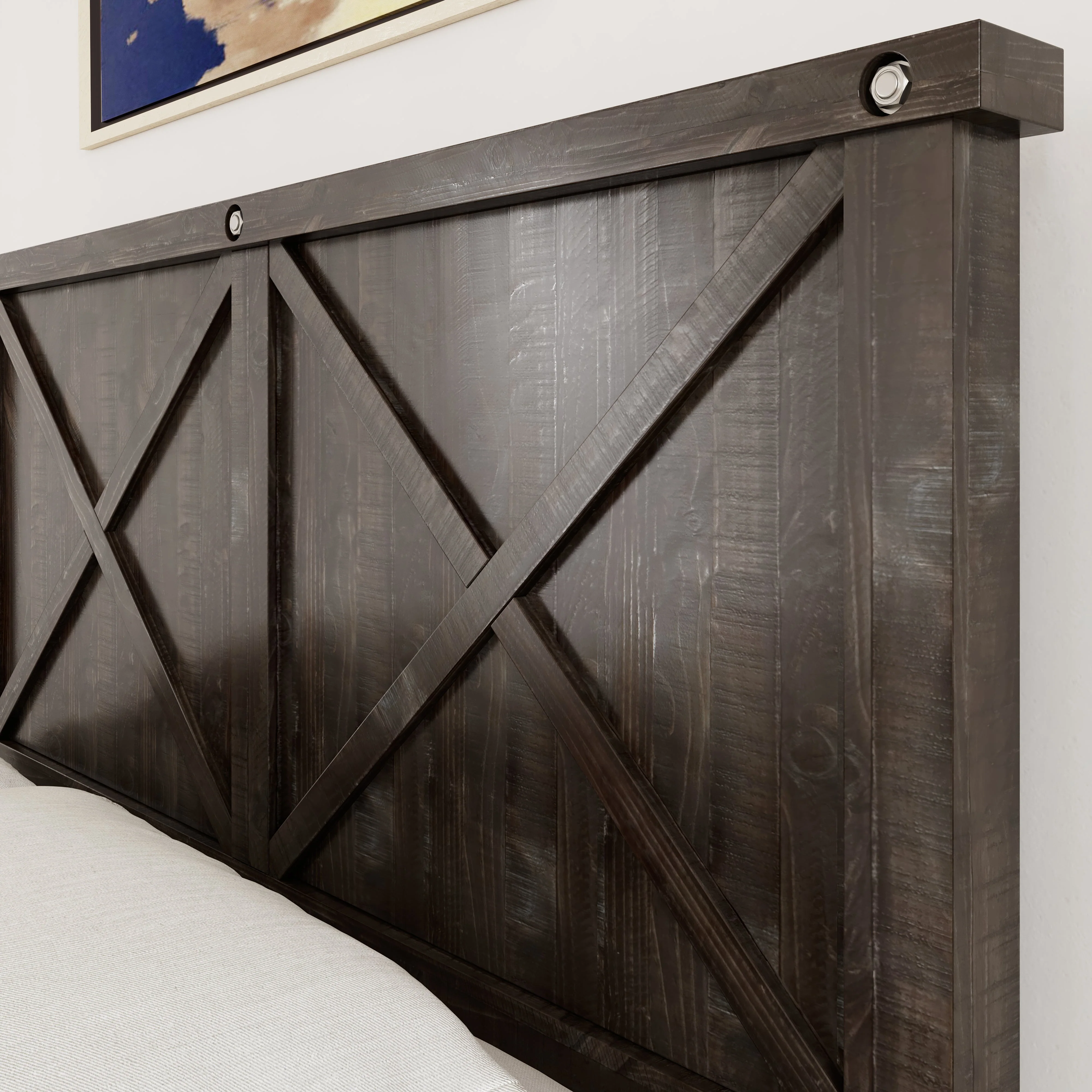 Yosemite Solid Wood Queen Panel Bed in Cafe - Image 2