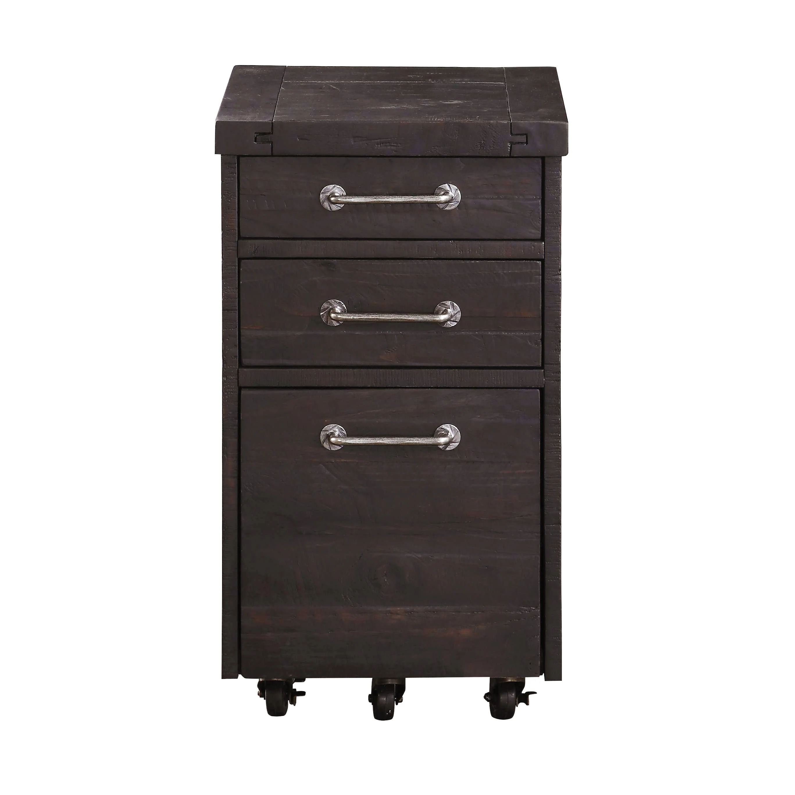 Yosemite Solid Wood Rollling File Cabinet in Cafe - Image 3