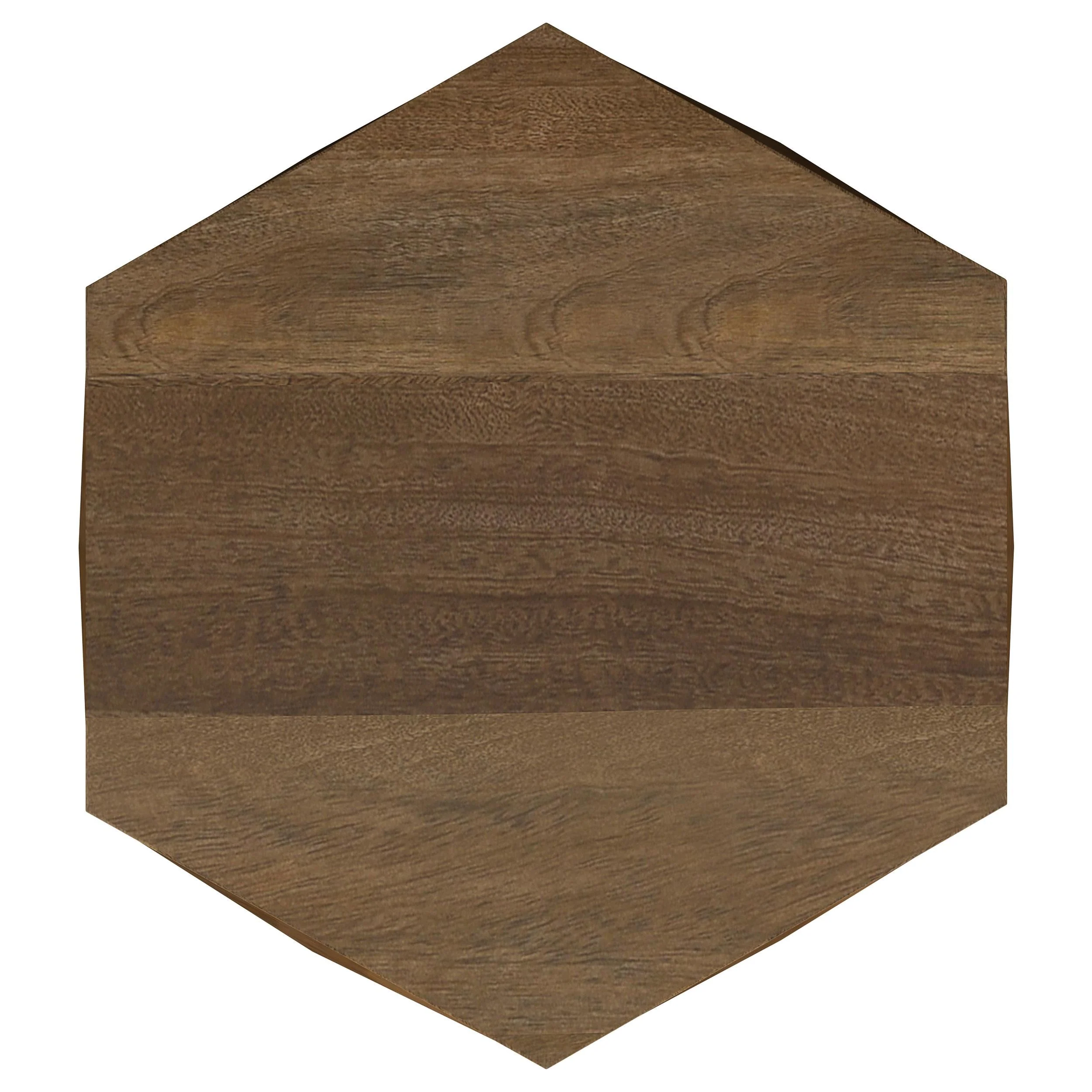Zalika Natural Hexagonal Solid Mango Wood End Table - Image 5