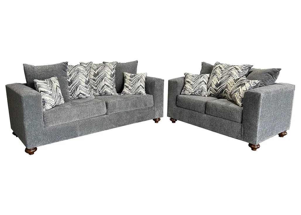 Zander Grey Sofa & Loveseat - Image 2