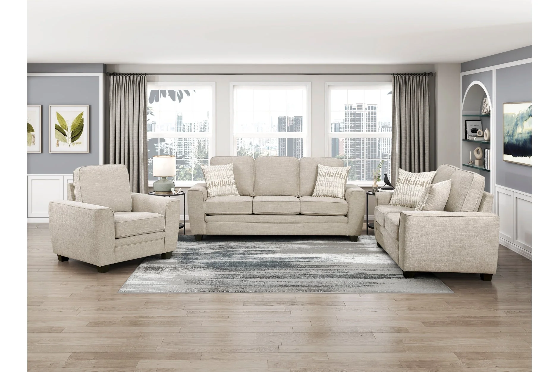 Zander Taupe Living Room Set