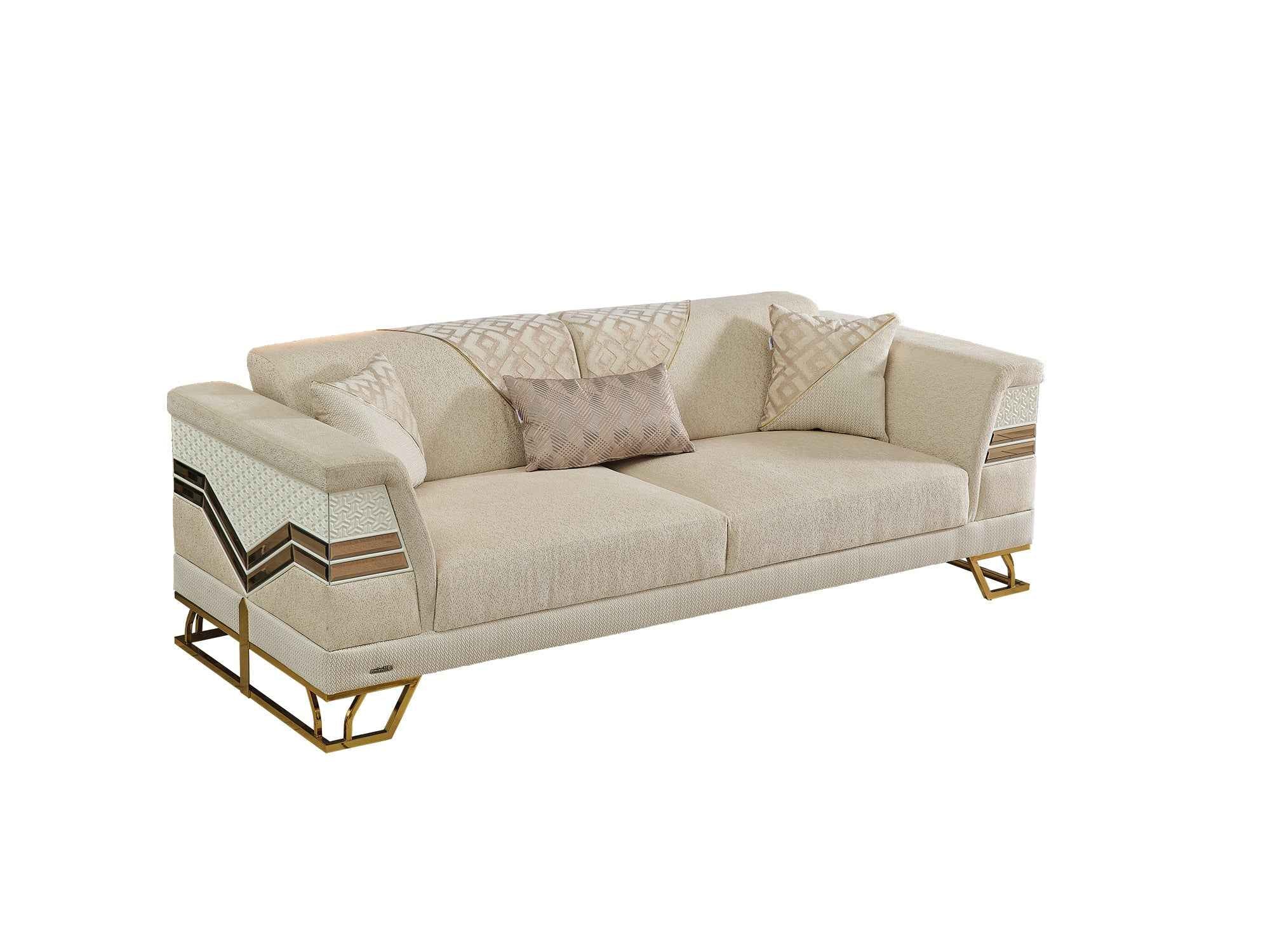 Zen Cream Convertible Loveseat
