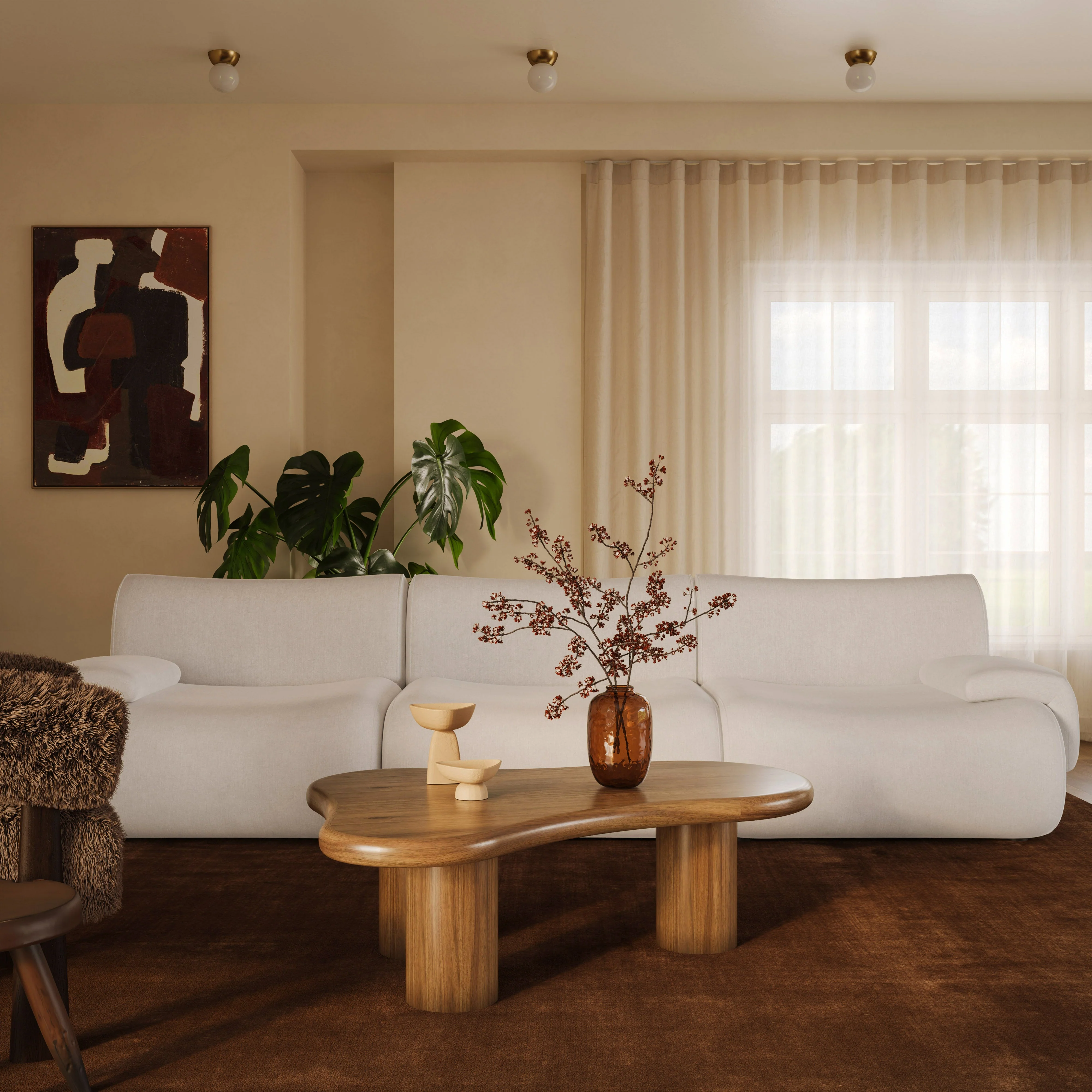 Zenith 116.5" Contract-Grade Upcycled Fabric Modular Sofa - Image 2