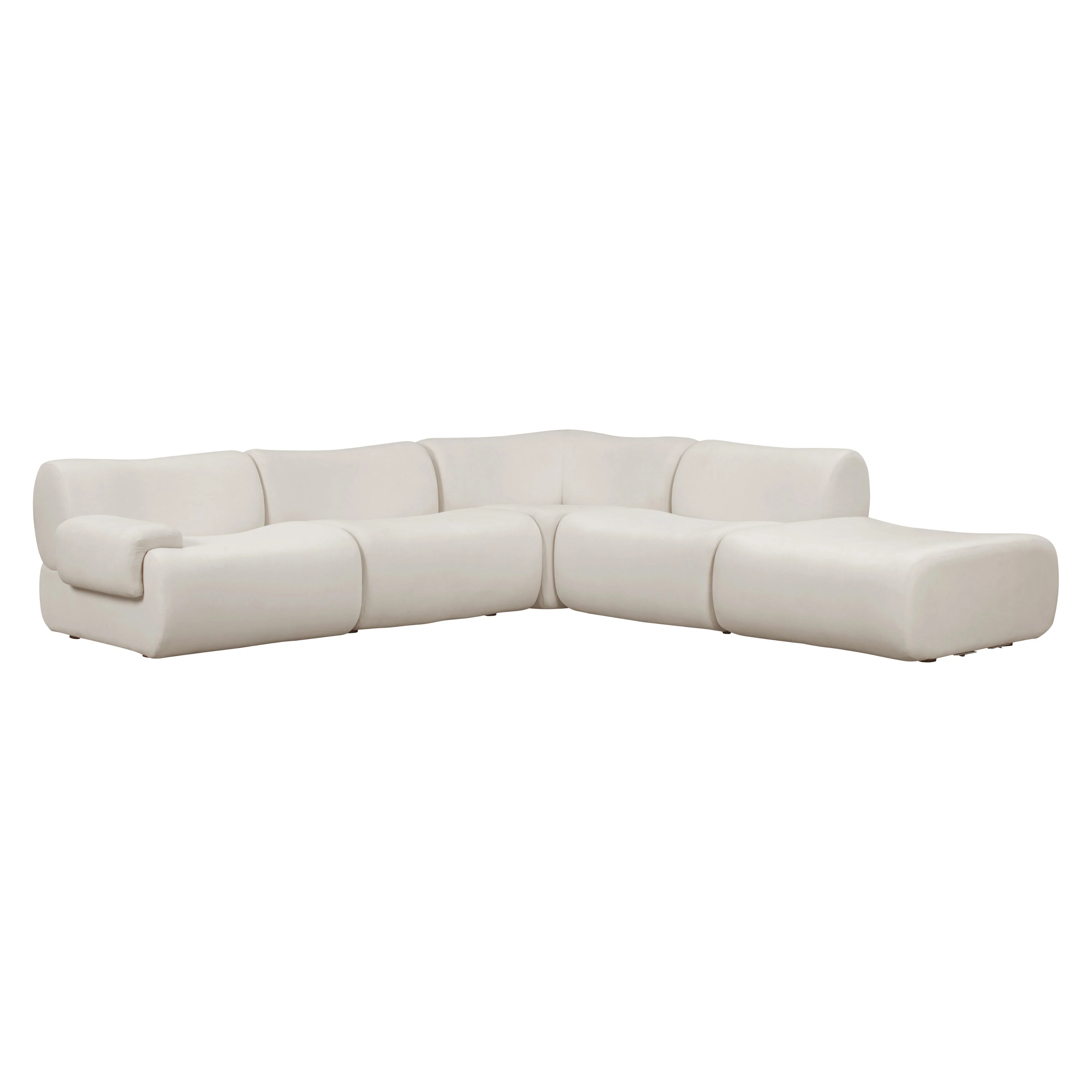 Zenith 5-Piece Contract-Grade Upcycled Fabric Modular Sectional - Image 14