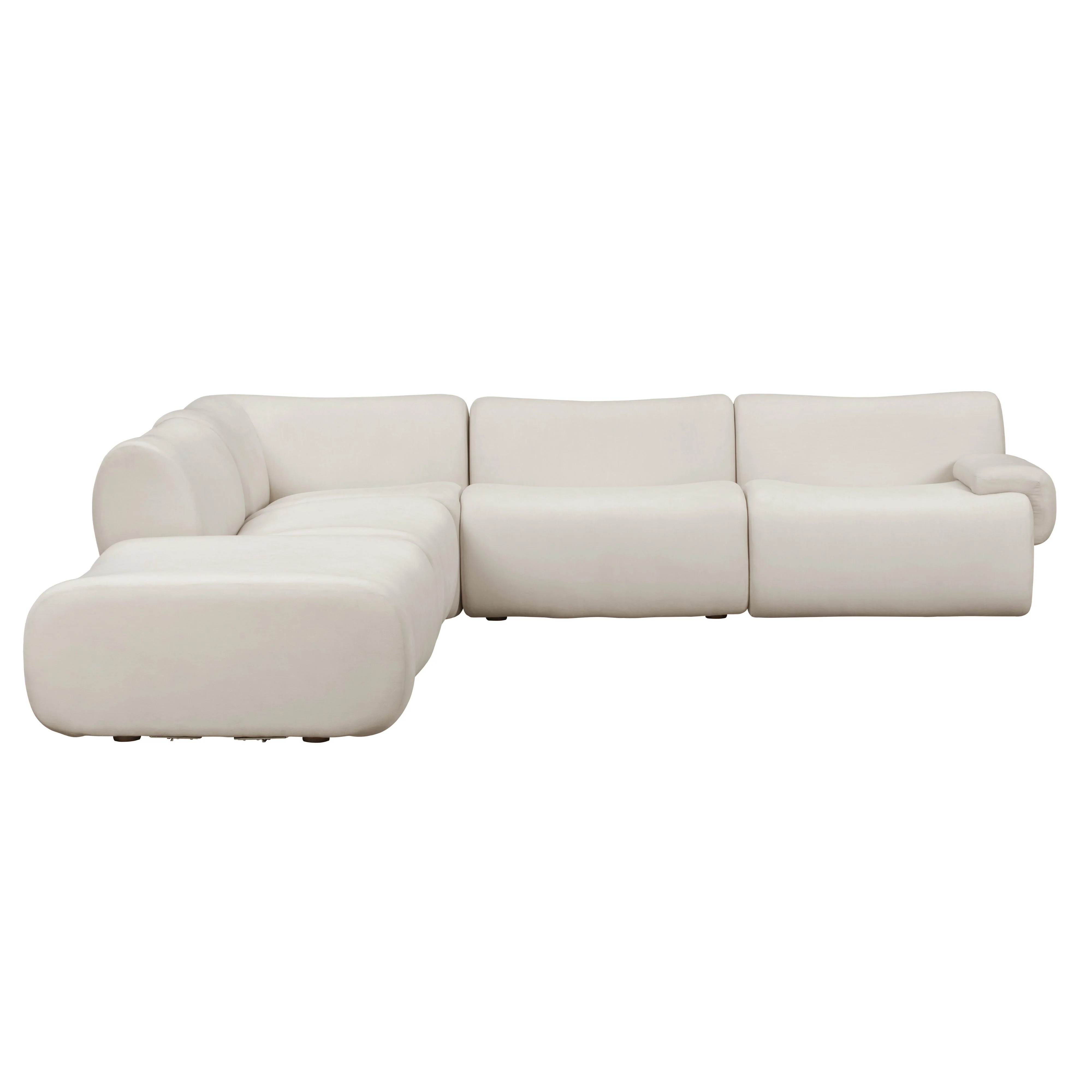 Zenith 5-Piece Contract-Grade Upcycled Fabric Modular Sectional - Image 3