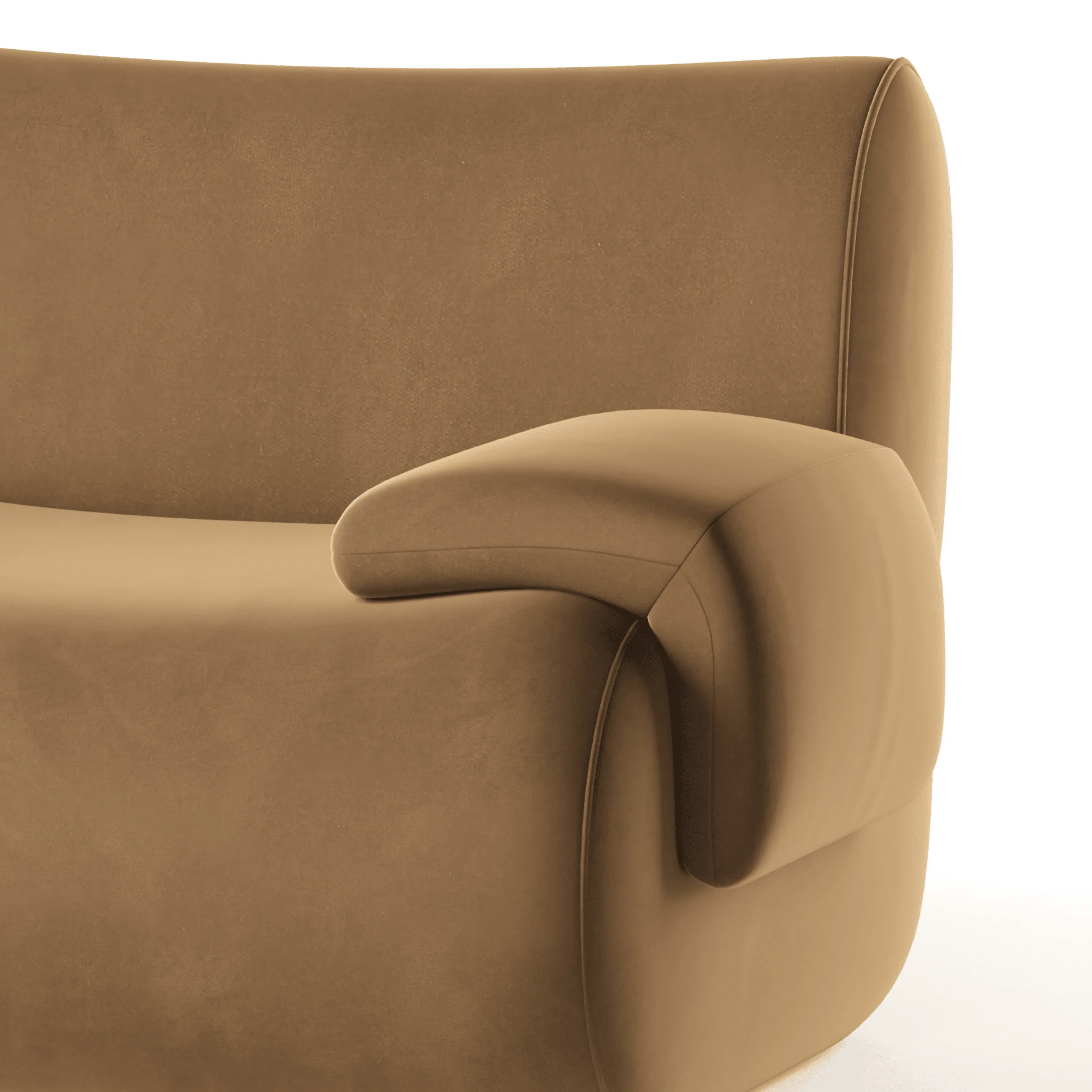 Zenith 5-Piece Latte Brown Performance Velvet Modular L-Sectional - Image 4