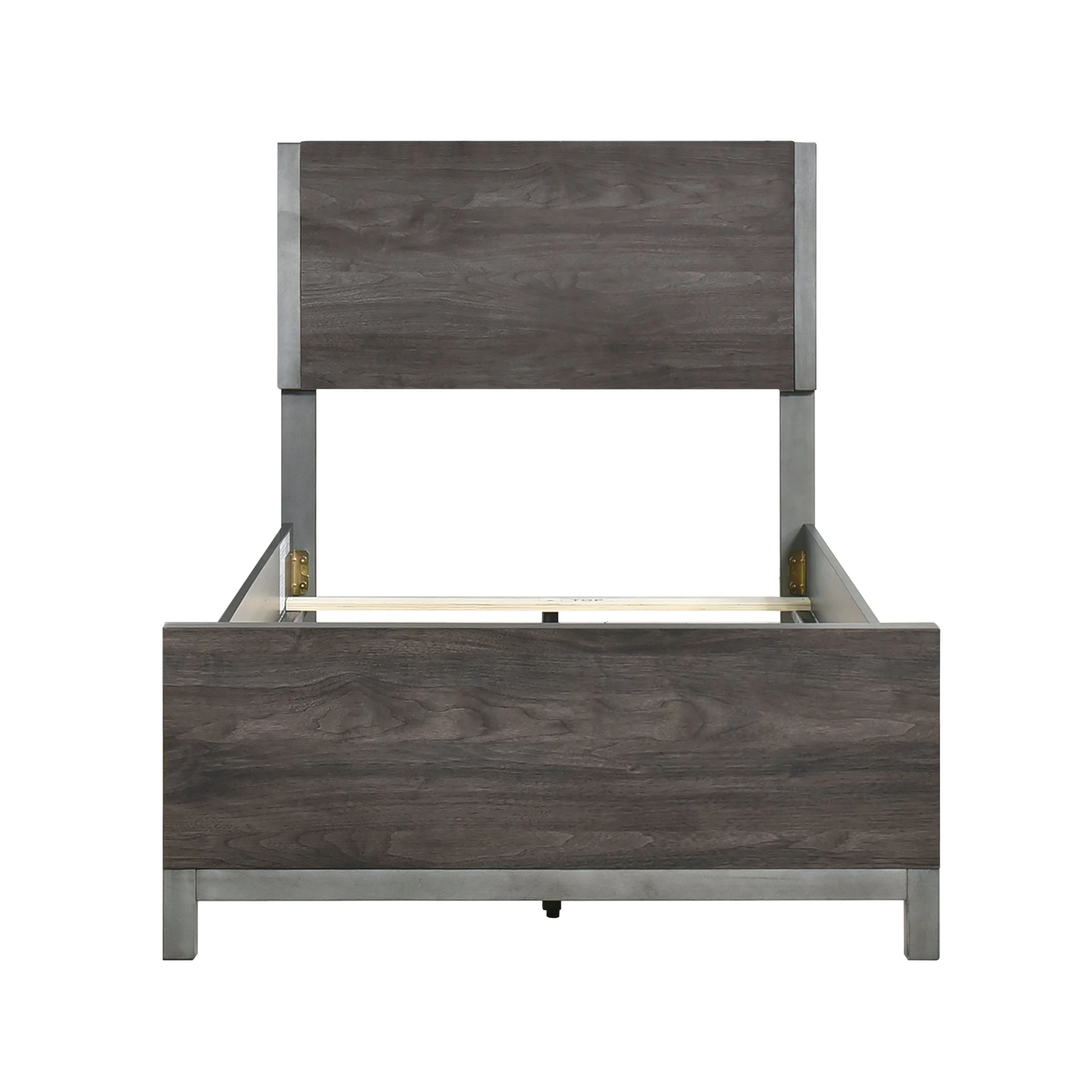 Zephyr Brownish Gray Twin Panel Bed - Image 3