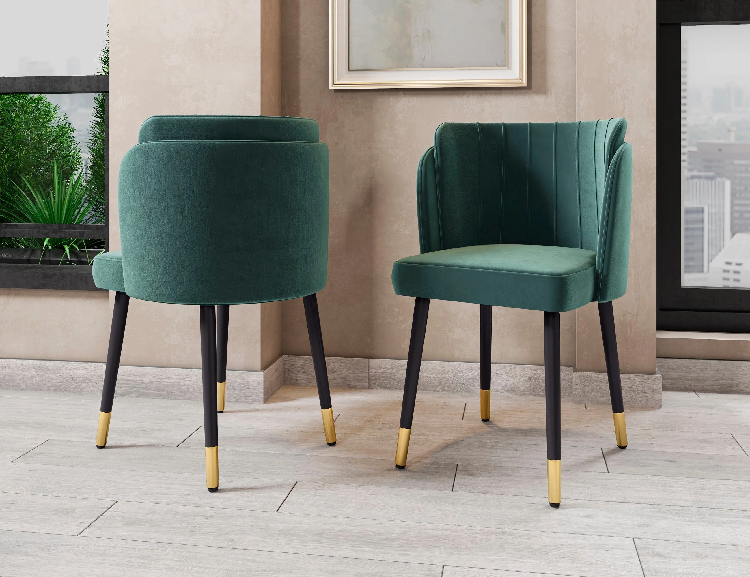 Zephyr Dining Chair in Hunter Green - Image 2