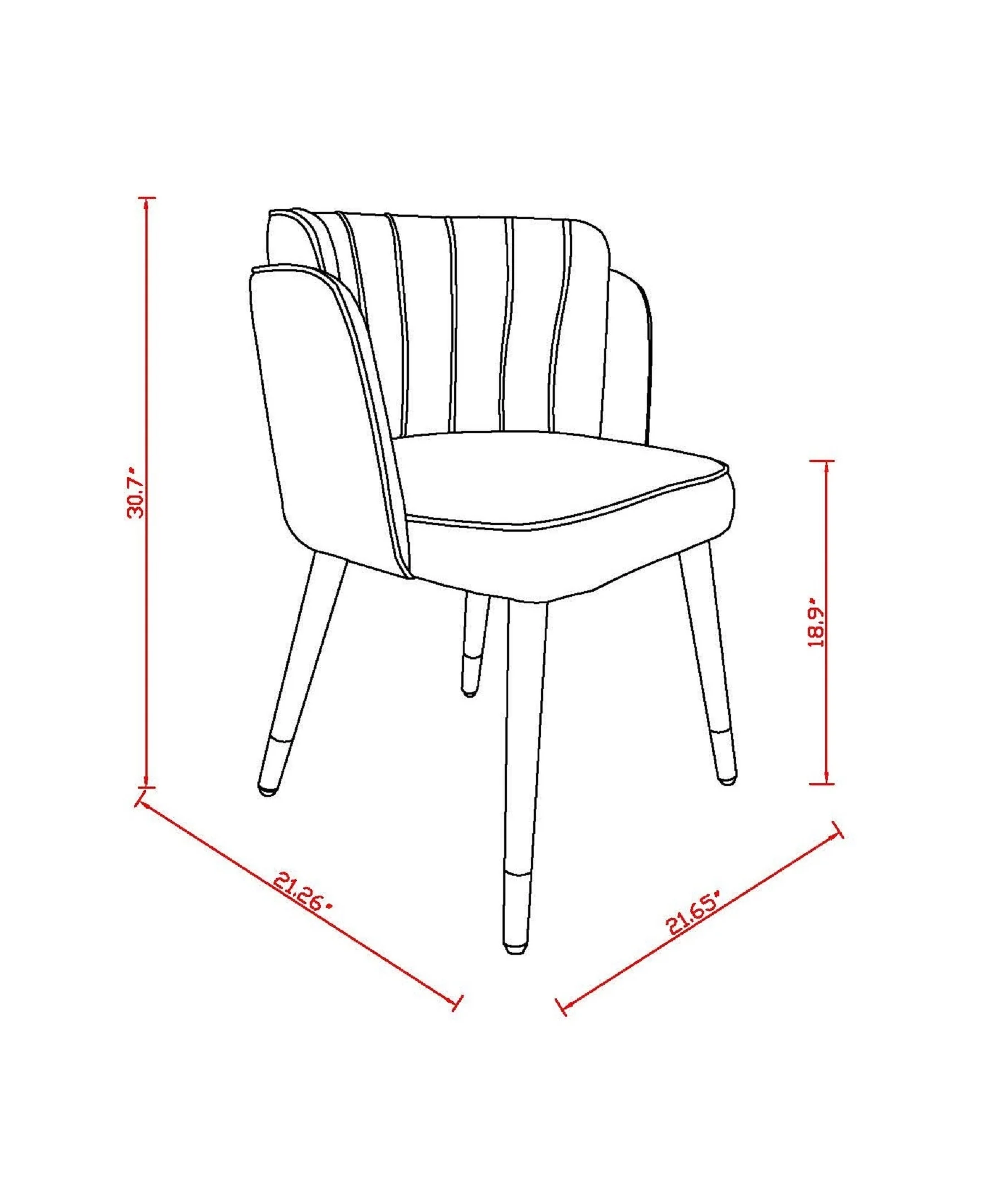 Zephyr Dining Chair in Royal Blue - Image 3