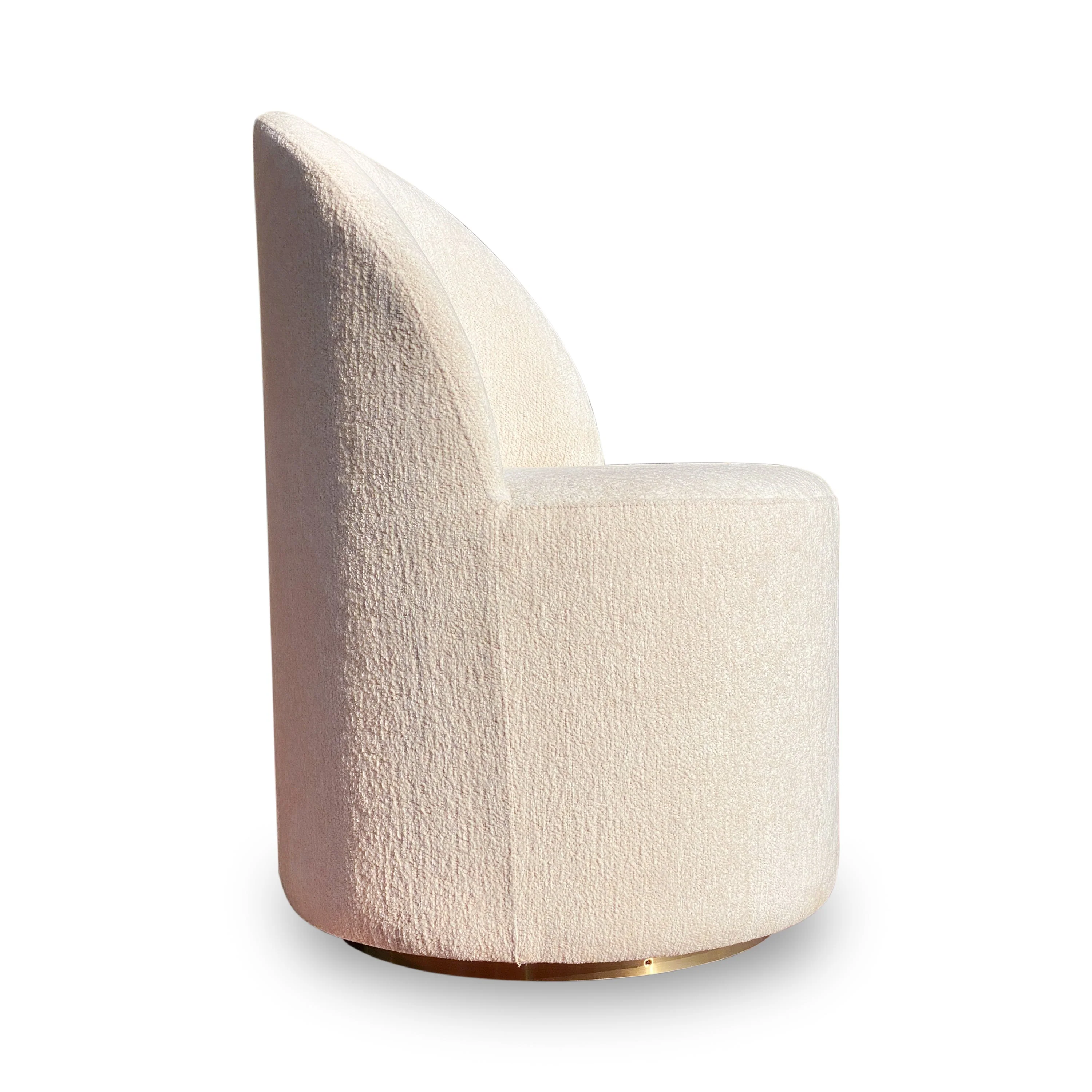 Zinnia Fully Upholstered Swivel Chair in Dune Chenille - Image 5