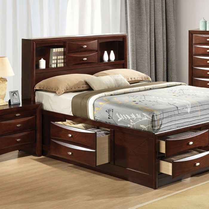 Zosimo Dark Cherry 4-Piece Queen Bedroom Set - Image 2