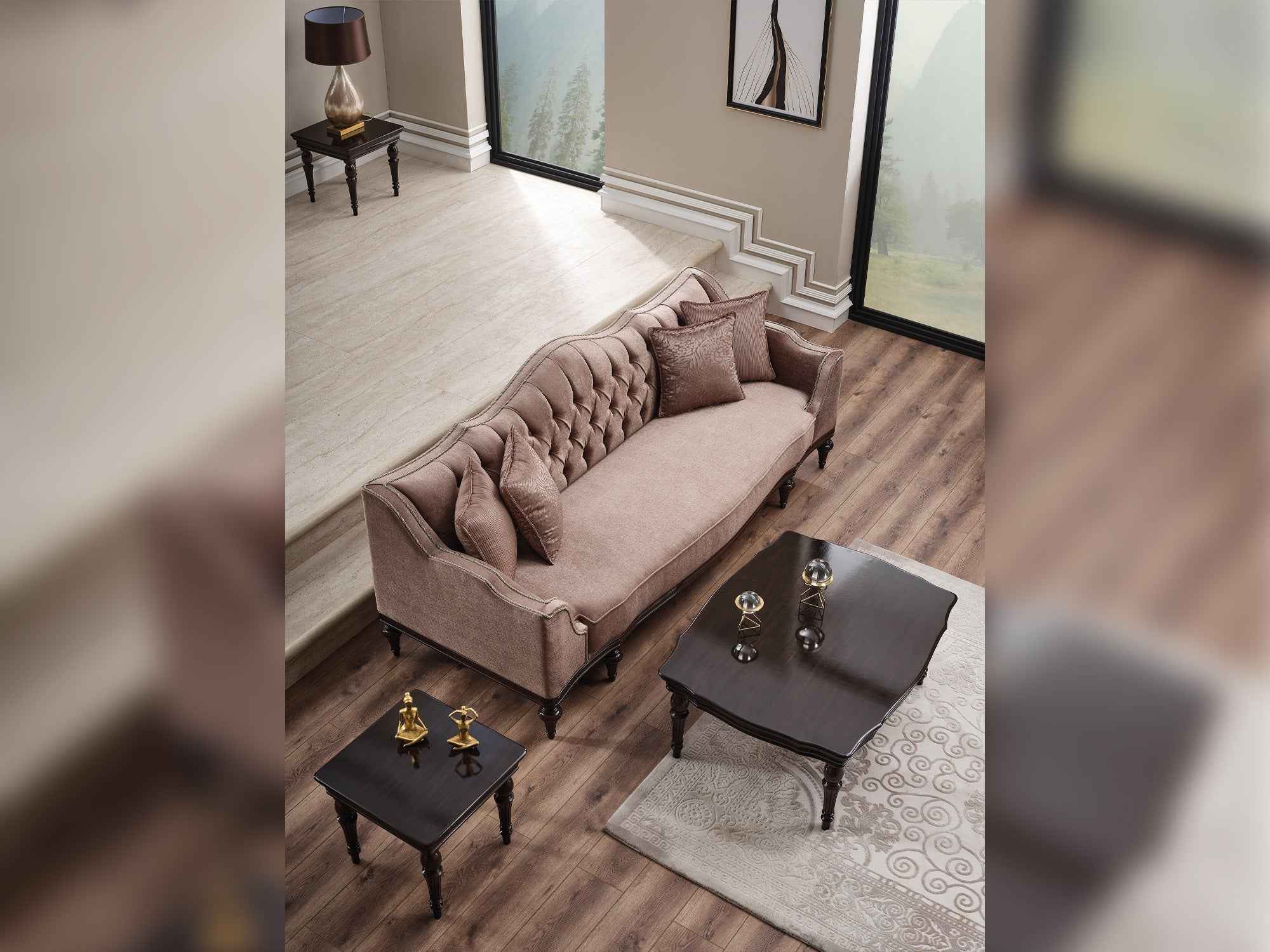 Zumrut Brown Stationary Sofa - Image 3