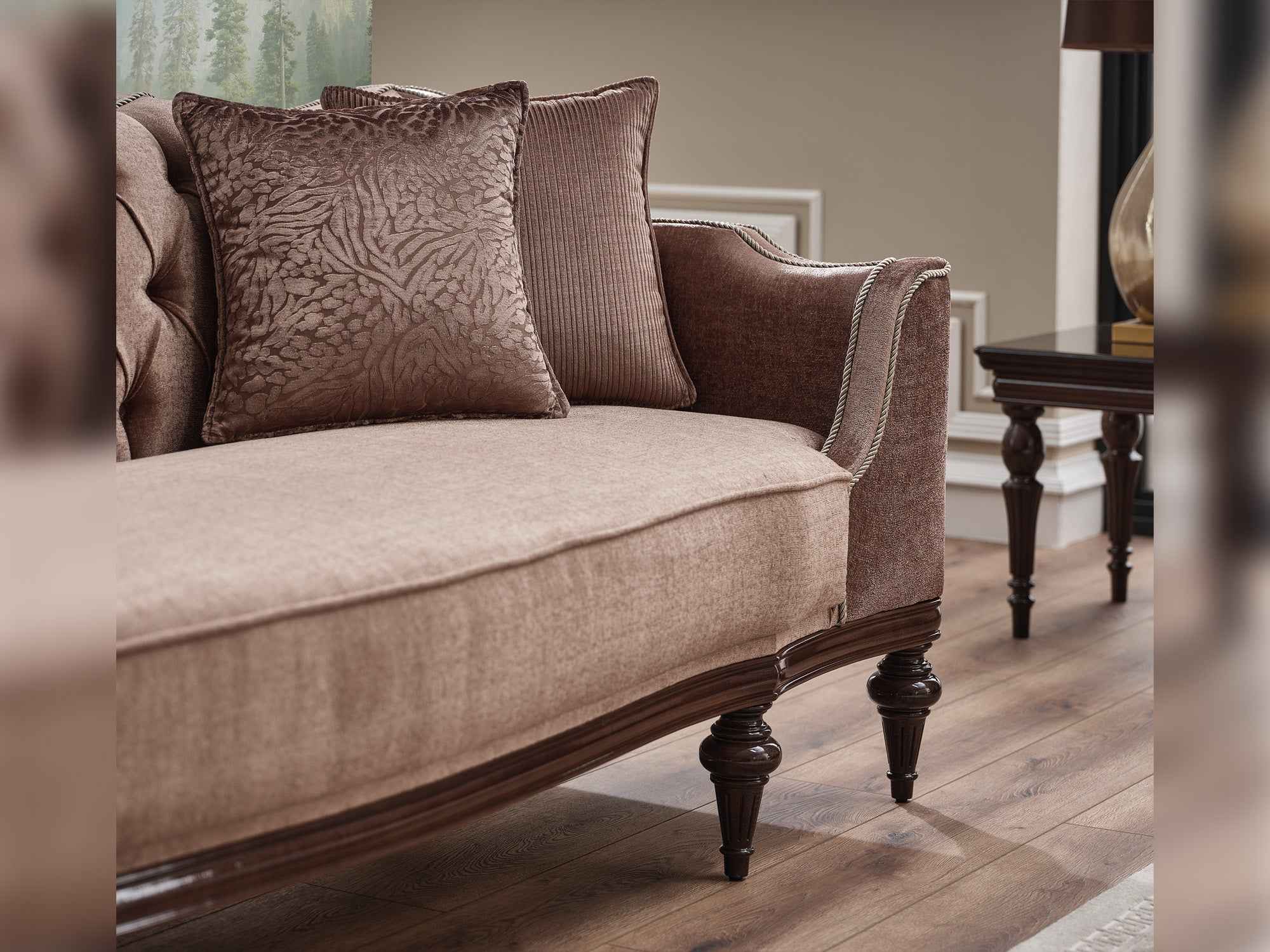 Zumrut Brown Stationary Sofa - Image 4