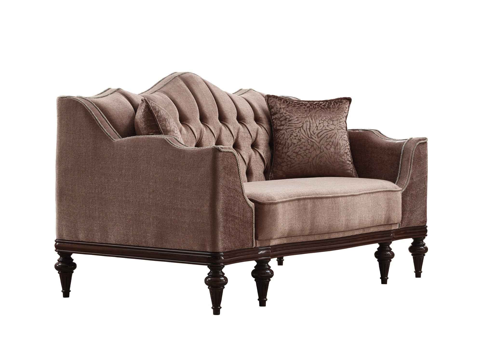 Zumrut Light Brown Stationary Loveseat