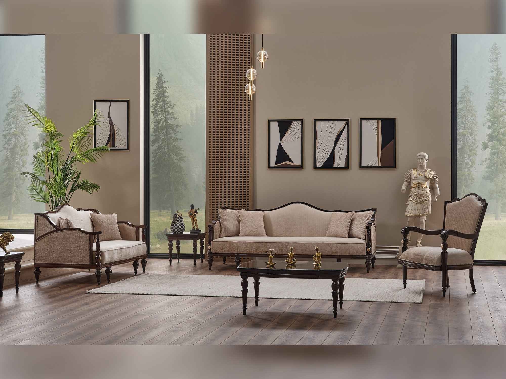 Zumrut Lux Chair  Beige - Image 4