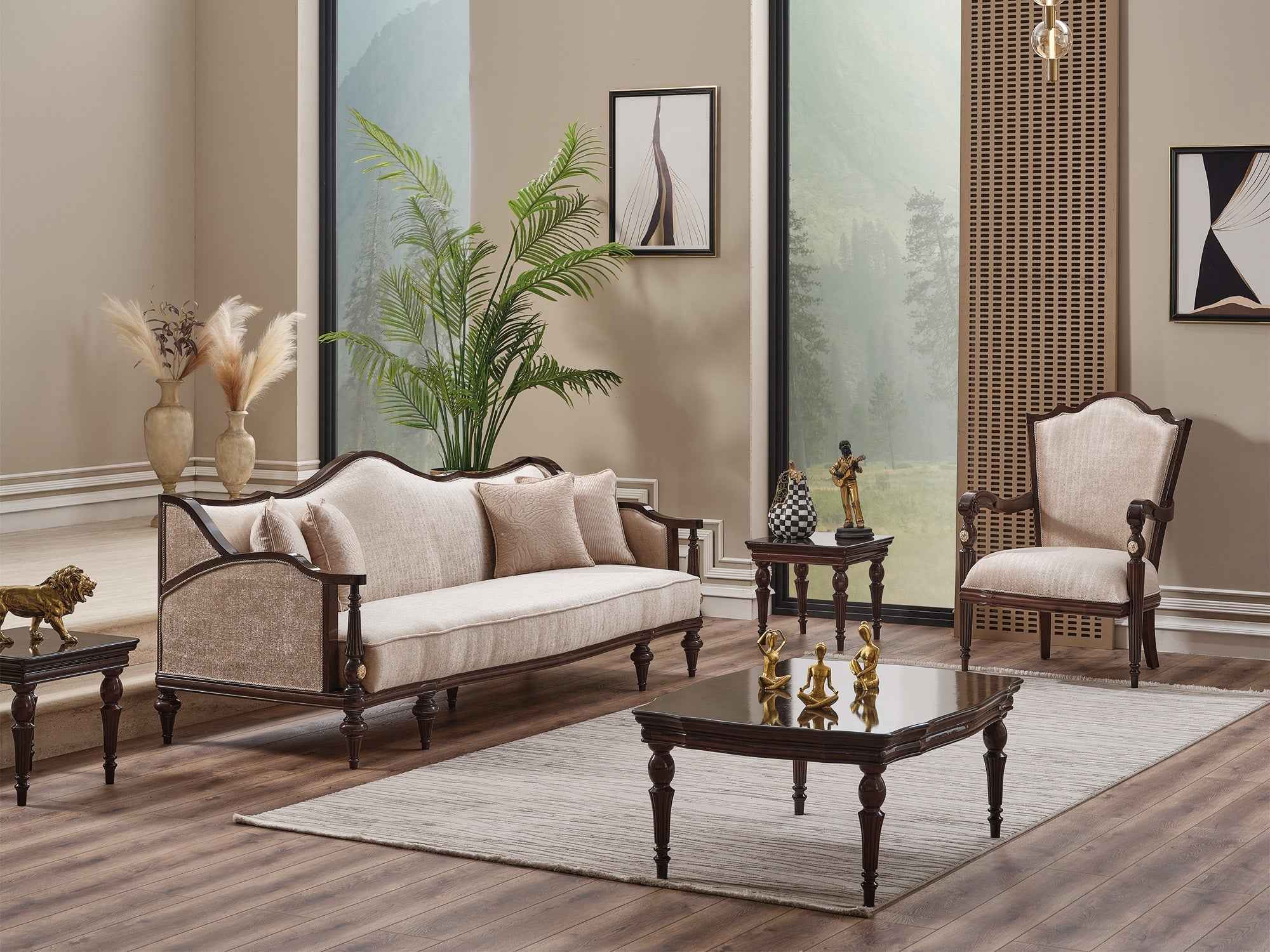 Zumrut Lux Chair  Beige - Image 3