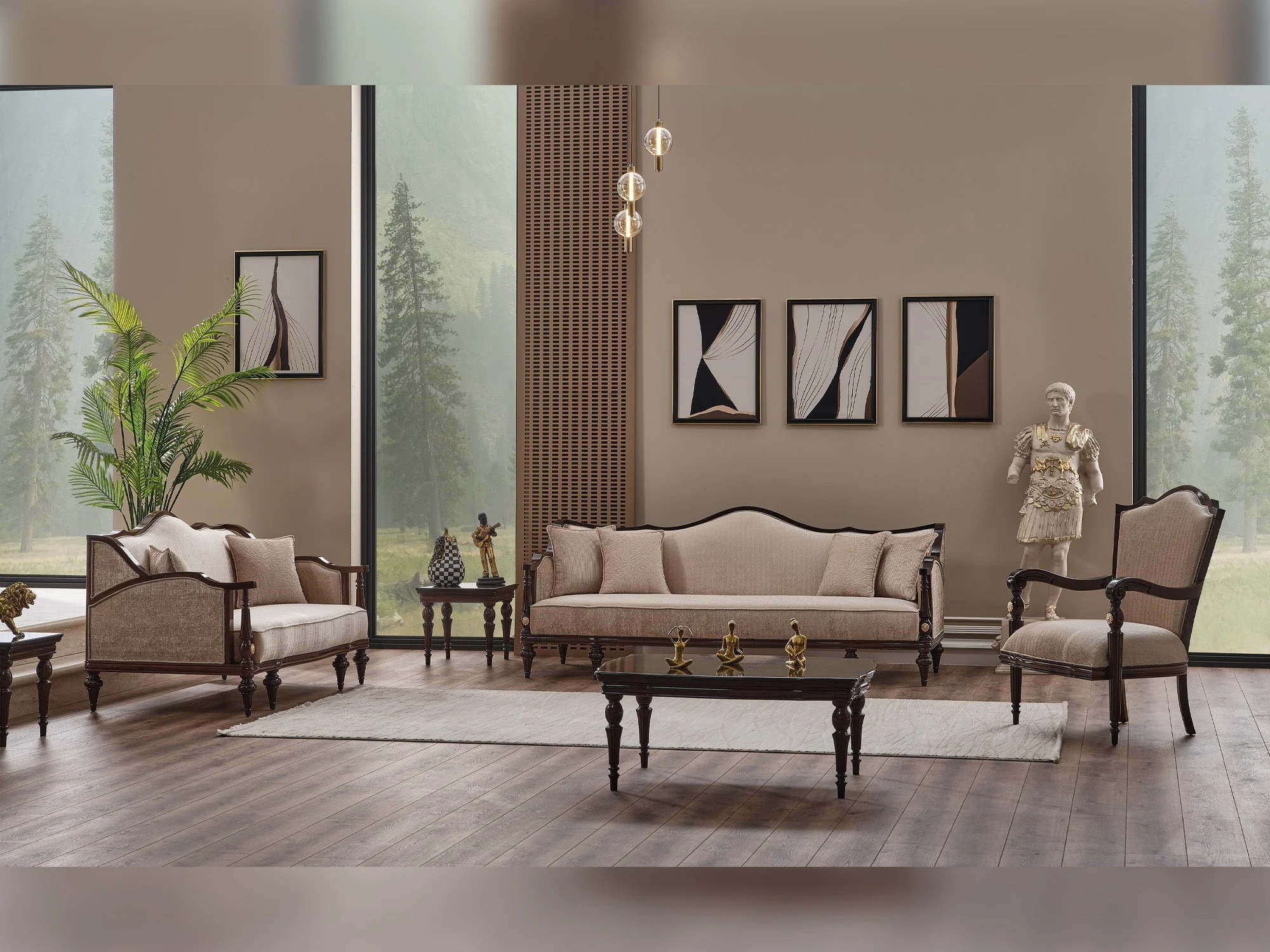 Zumrut Lux Chair  Beige - Image 4