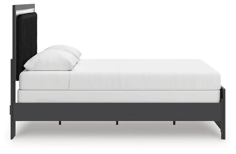 Zuraleus Black Queen Upholstered Panel Bed - Image 8