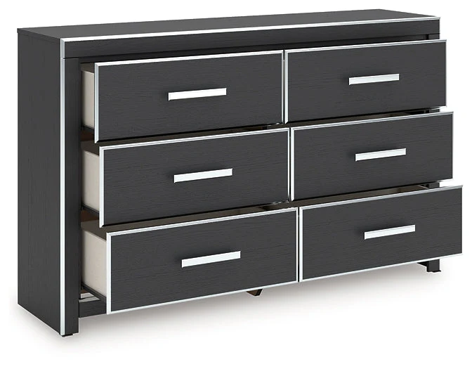 Zuraleus Black Six Drawer Dresser - Image 3