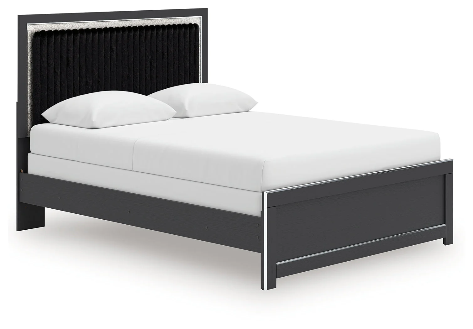 Zuraleus Black Upholstered Panel Bedroom Set - Image 3