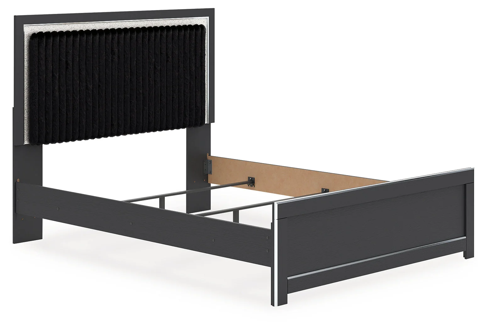 Zuraleus Black Upholstered Panel Bedroom Set - Image 4