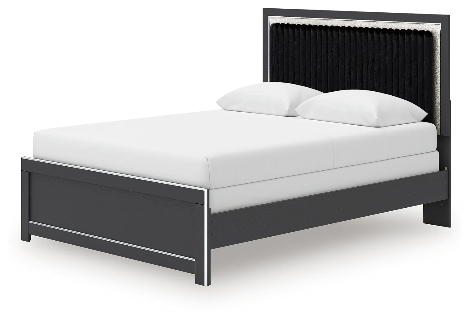 Zuraleus Black Upholstered Panel Bedroom Set - Image 5
