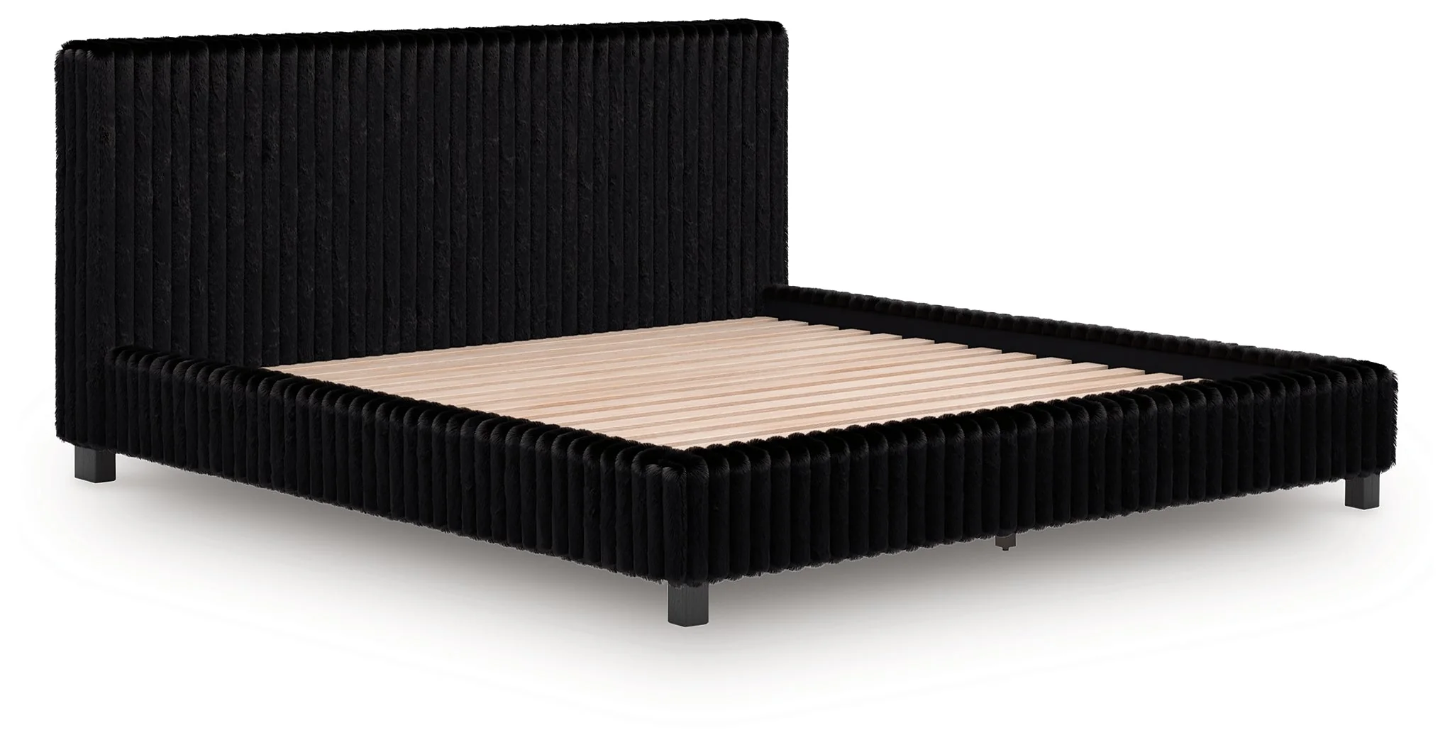 Zuraleus Black Upholstered Platform Bedroom Set - Image 4